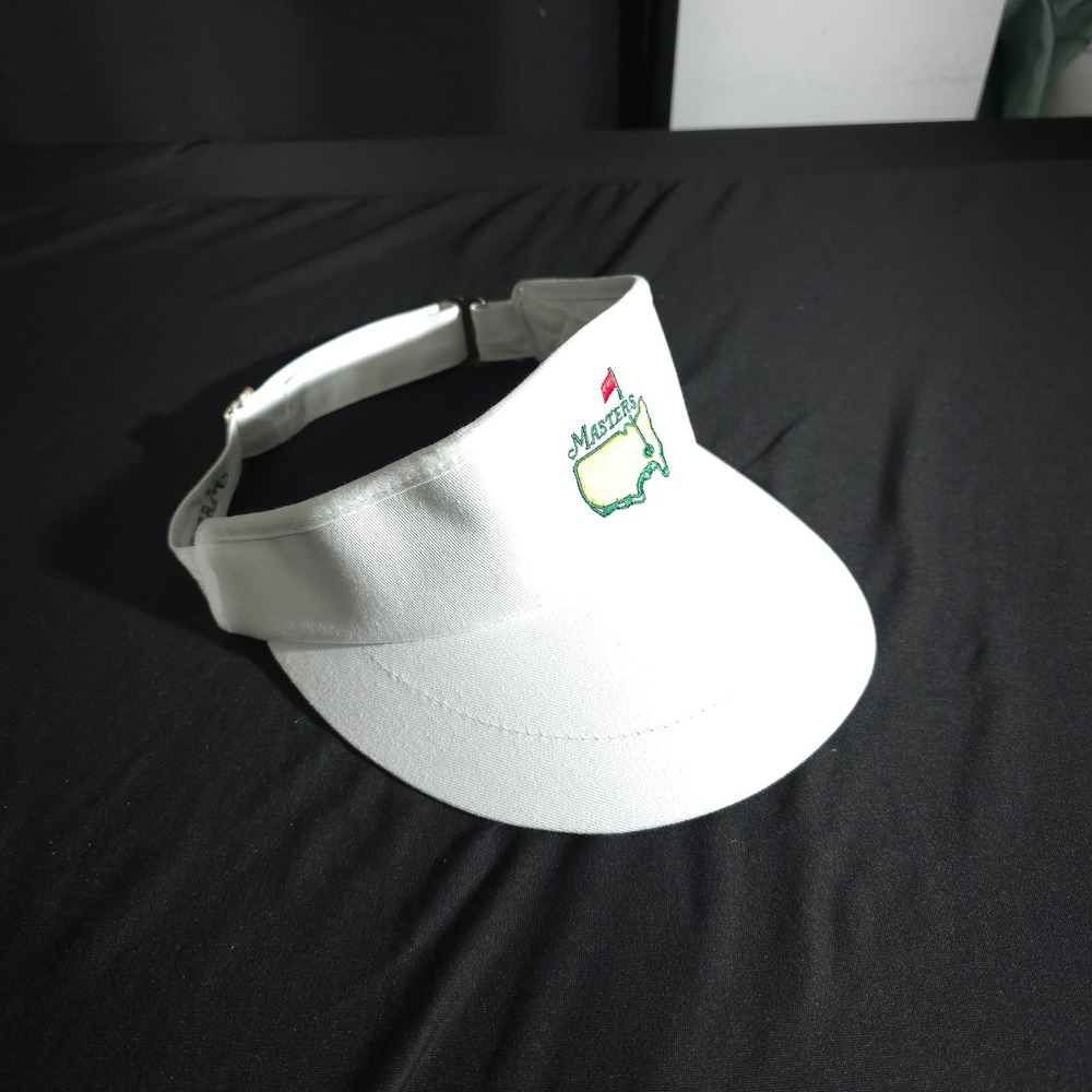 Masters Golf Visor Unisex OSFA White Logo Adjustable Strap Hat American Needle